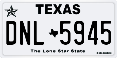 TX license plate DNL5945