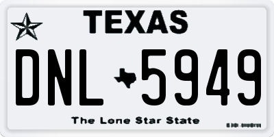 TX license plate DNL5949