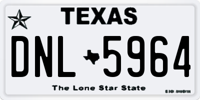TX license plate DNL5964
