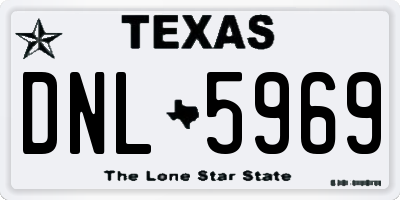 TX license plate DNL5969