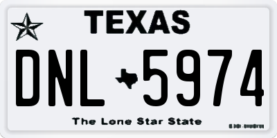 TX license plate DNL5974