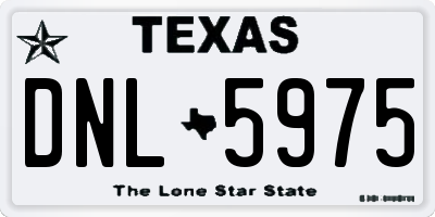 TX license plate DNL5975