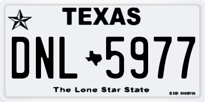 TX license plate DNL5977