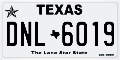 TX license plate DNL6019
