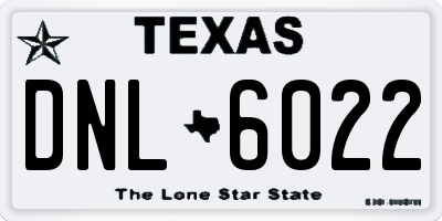 TX license plate DNL6022
