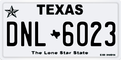 TX license plate DNL6023