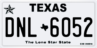 TX license plate DNL6052