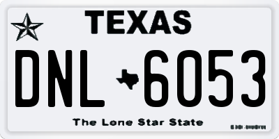 TX license plate DNL6053