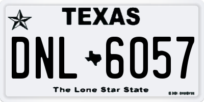 TX license plate DNL6057