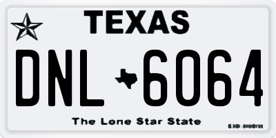 TX license plate DNL6064