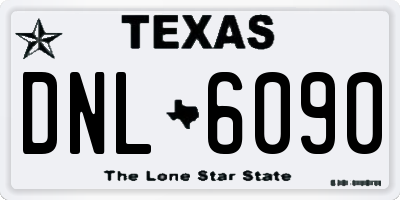 TX license plate DNL6090