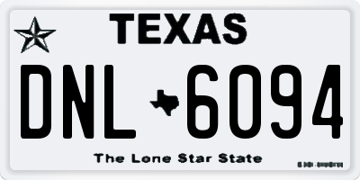 TX license plate DNL6094