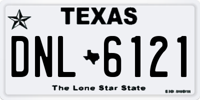 TX license plate DNL6121