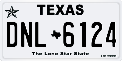 TX license plate DNL6124