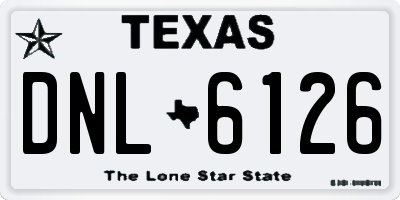 TX license plate DNL6126