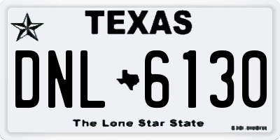 TX license plate DNL6130