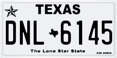 TX license plate DNL6145