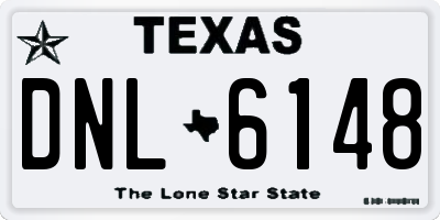 TX license plate DNL6148