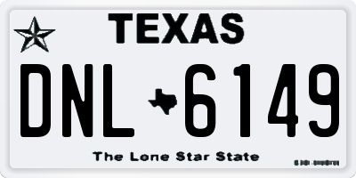 TX license plate DNL6149