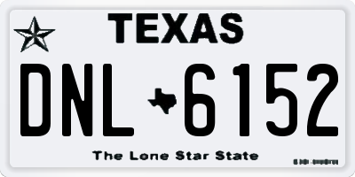 TX license plate DNL6152