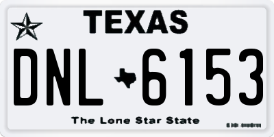 TX license plate DNL6153