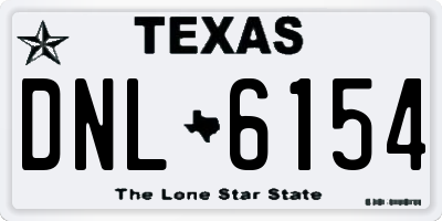 TX license plate DNL6154