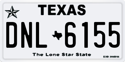 TX license plate DNL6155