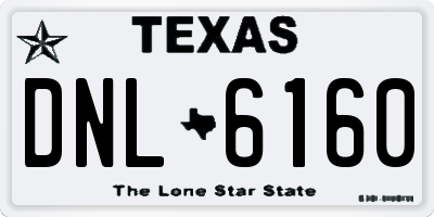 TX license plate DNL6160