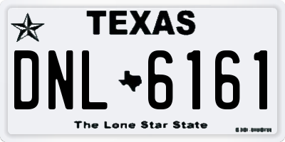 TX license plate DNL6161