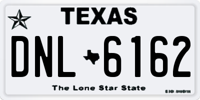 TX license plate DNL6162