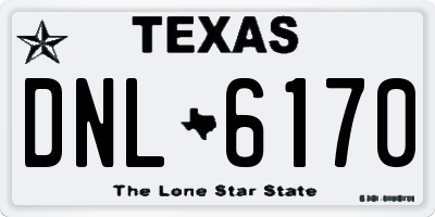 TX license plate DNL6170