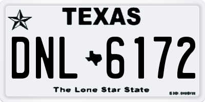 TX license plate DNL6172