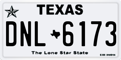 TX license plate DNL6173