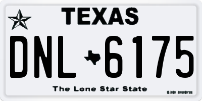 TX license plate DNL6175