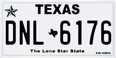 TX license plate DNL6176