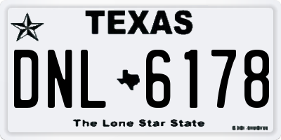 TX license plate DNL6178