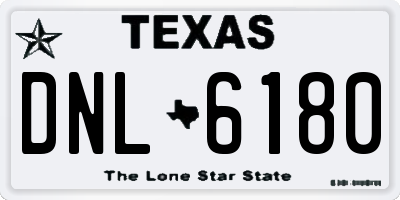 TX license plate DNL6180