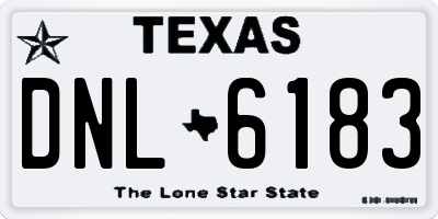 TX license plate DNL6183