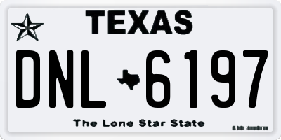 TX license plate DNL6197