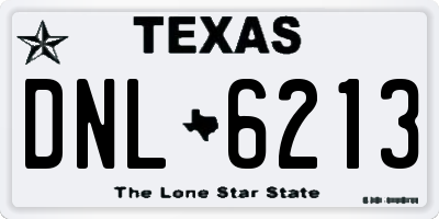 TX license plate DNL6213