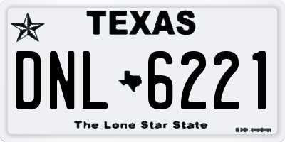 TX license plate DNL6221