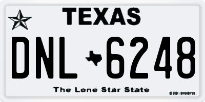 TX license plate DNL6248