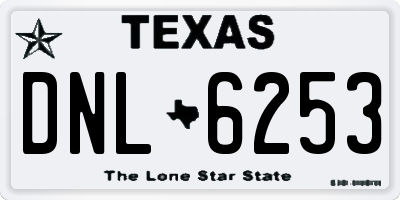 TX license plate DNL6253