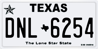 TX license plate DNL6254
