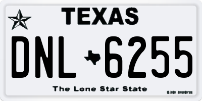 TX license plate DNL6255