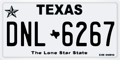 TX license plate DNL6267