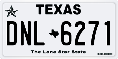 TX license plate DNL6271