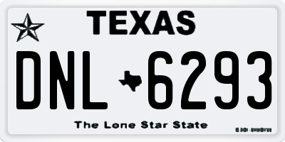 TX license plate DNL6293
