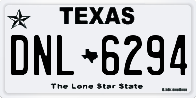 TX license plate DNL6294