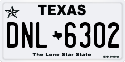 TX license plate DNL6302